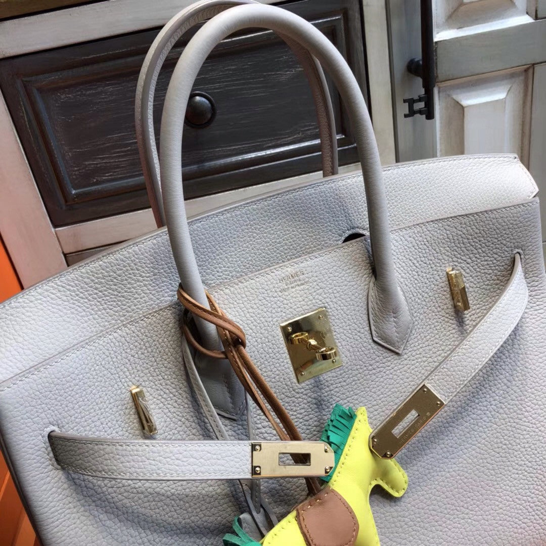 Hermès 80 Gris Perle Birkin 35  Togo Leather Gold Hardware