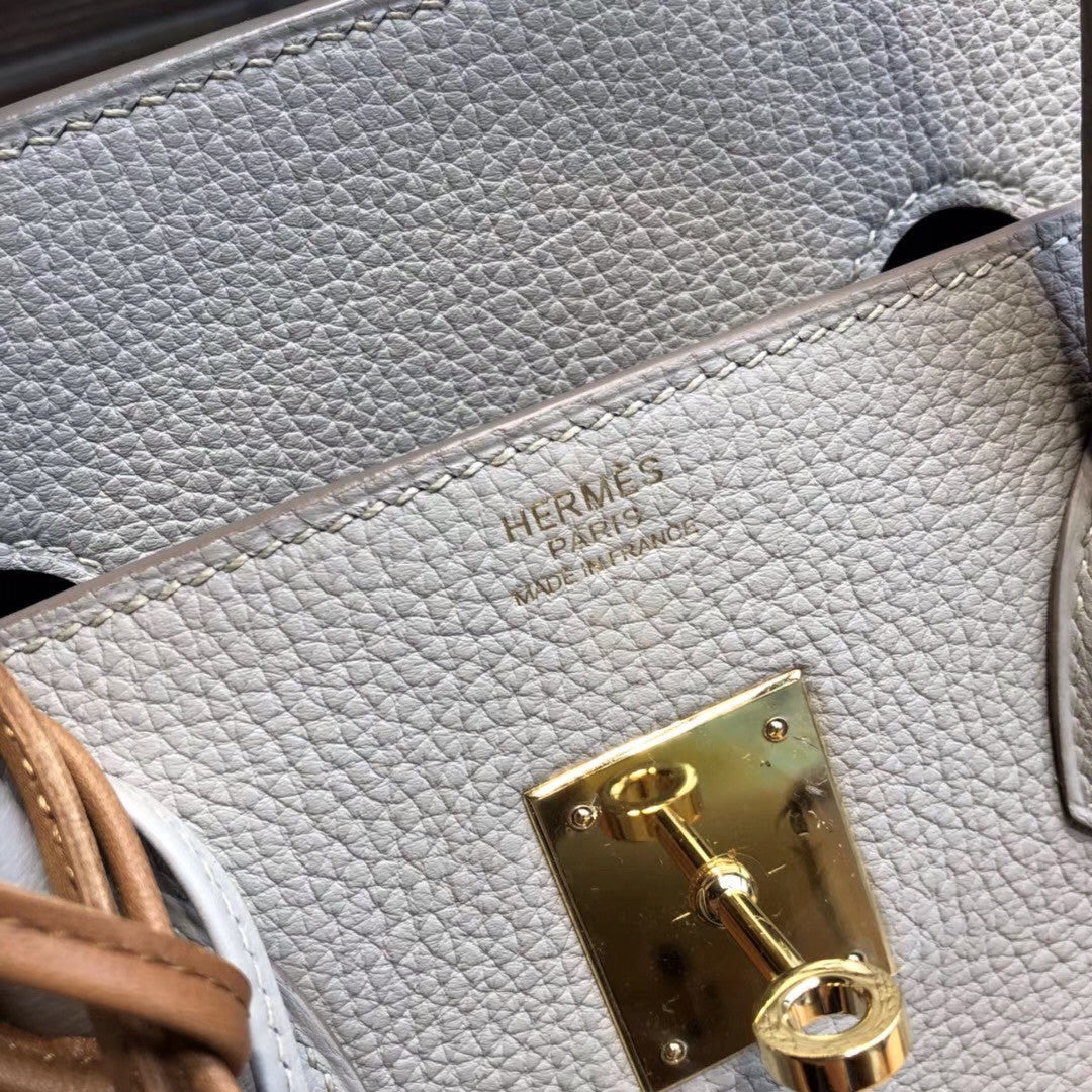 Hermès 80 Gris Perle Birkin 35  Togo Leather Gold Hardware