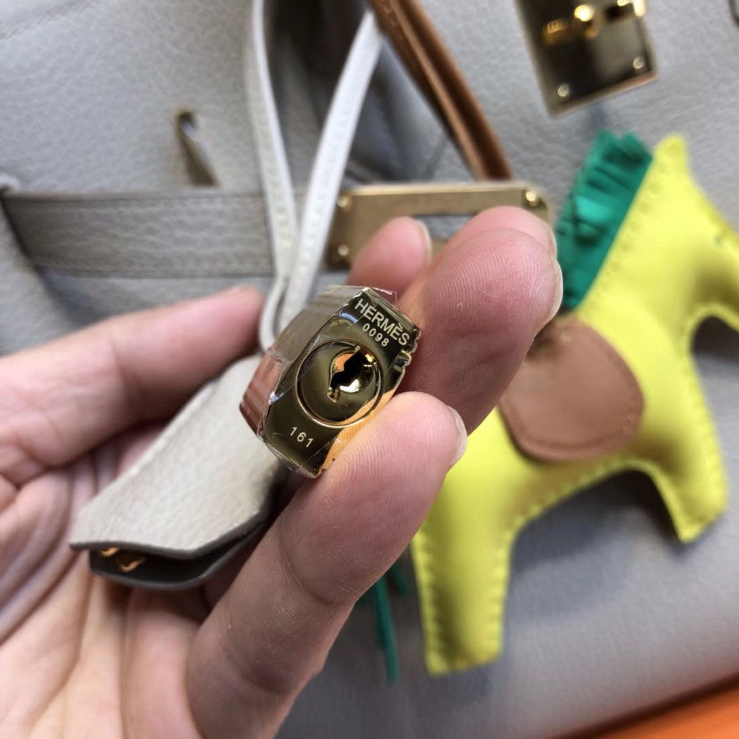 Hermès 80 Gris Perle Birkin 35  Togo Leather Gold Hardware