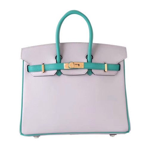 Hermes Special Order Bi-Colour 8U Bleu Glacier  / 7V Lagon Birkin 30 cm Epsom Palladium  Hardware