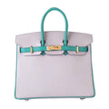 Hermes Special Order Bi-Colour 8U Bleu Glacier  / 7V Lagon Birkin 30 cm Epsom Palladium  Hardware