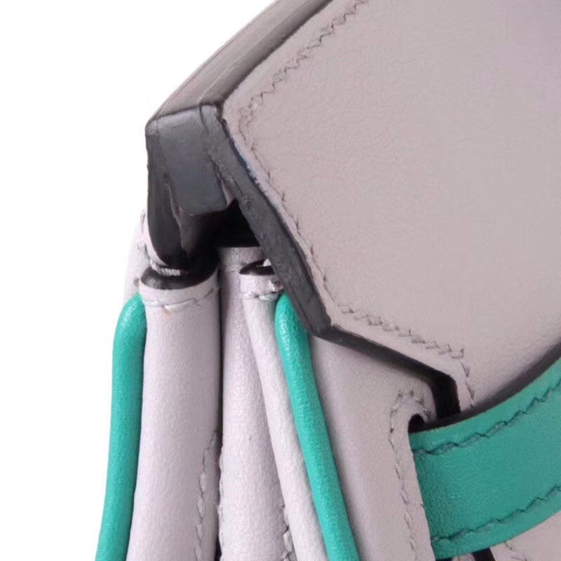 Hermes Special Order Bi-Colour 8U Bleu Glacier  / 7V Lagon Birkin 30 cm Epsom Palladium  Hardware