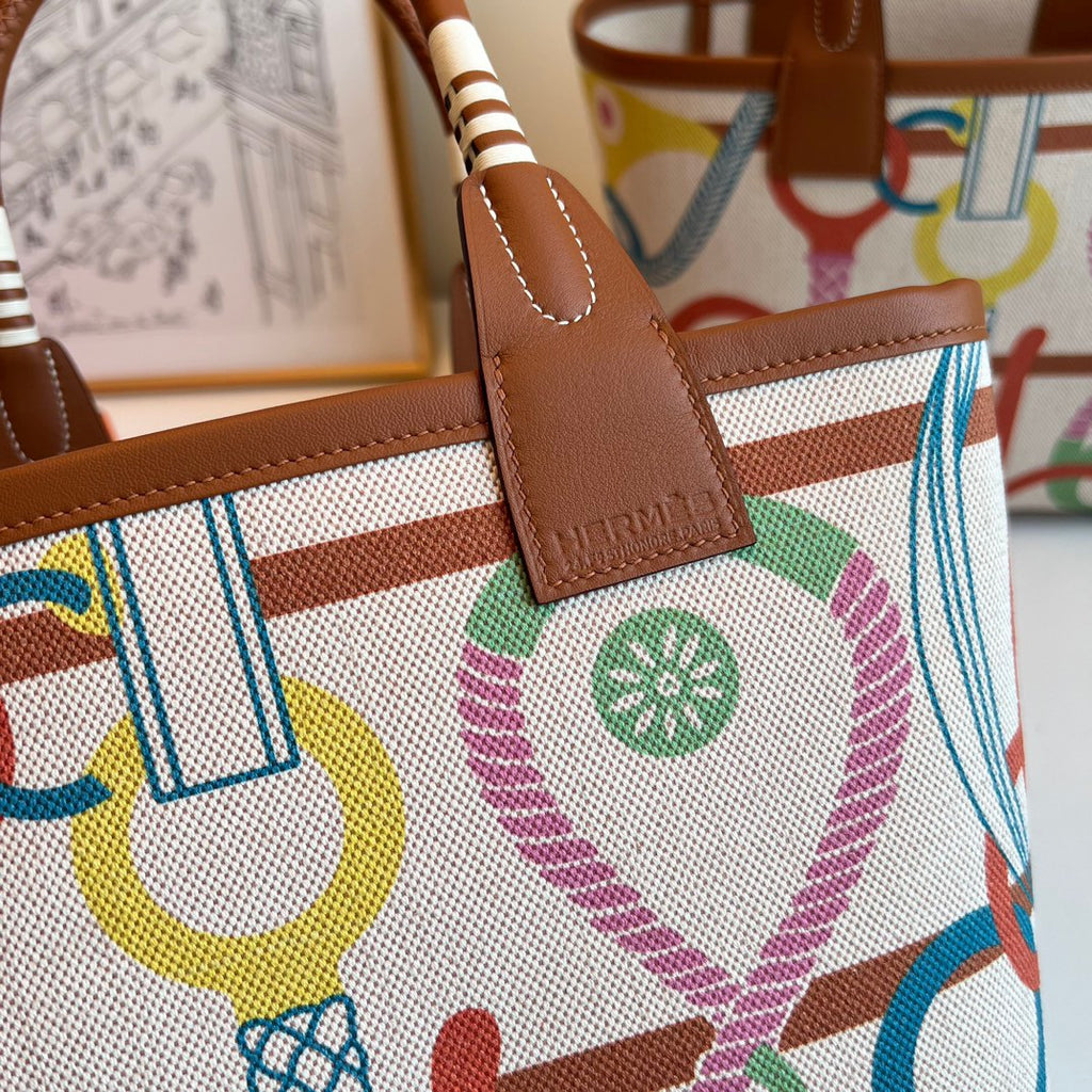 Hermes Steeple 25 bag Cuivre / Lime / Écru / Beige / Gold