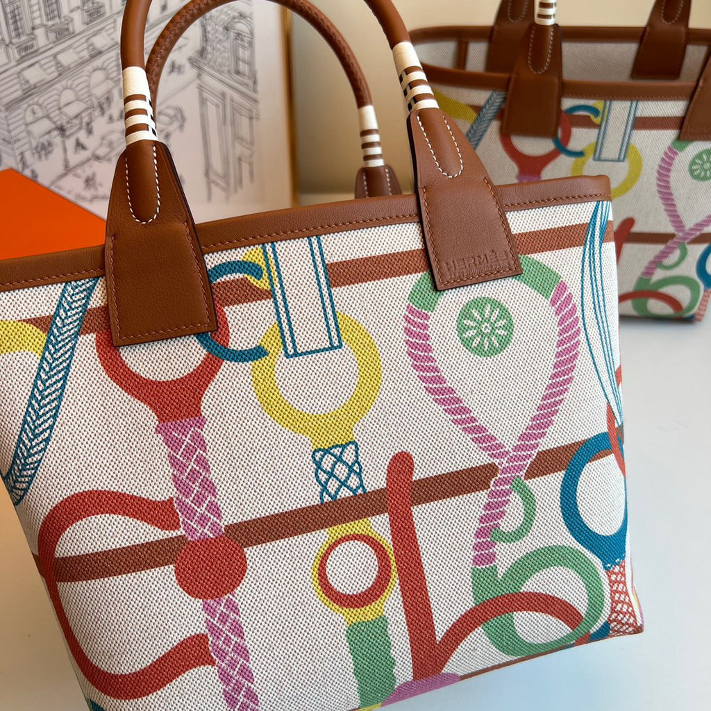 Hermes Steeple 25 bag Cuivre / Lime / Écru / Beige / Gold