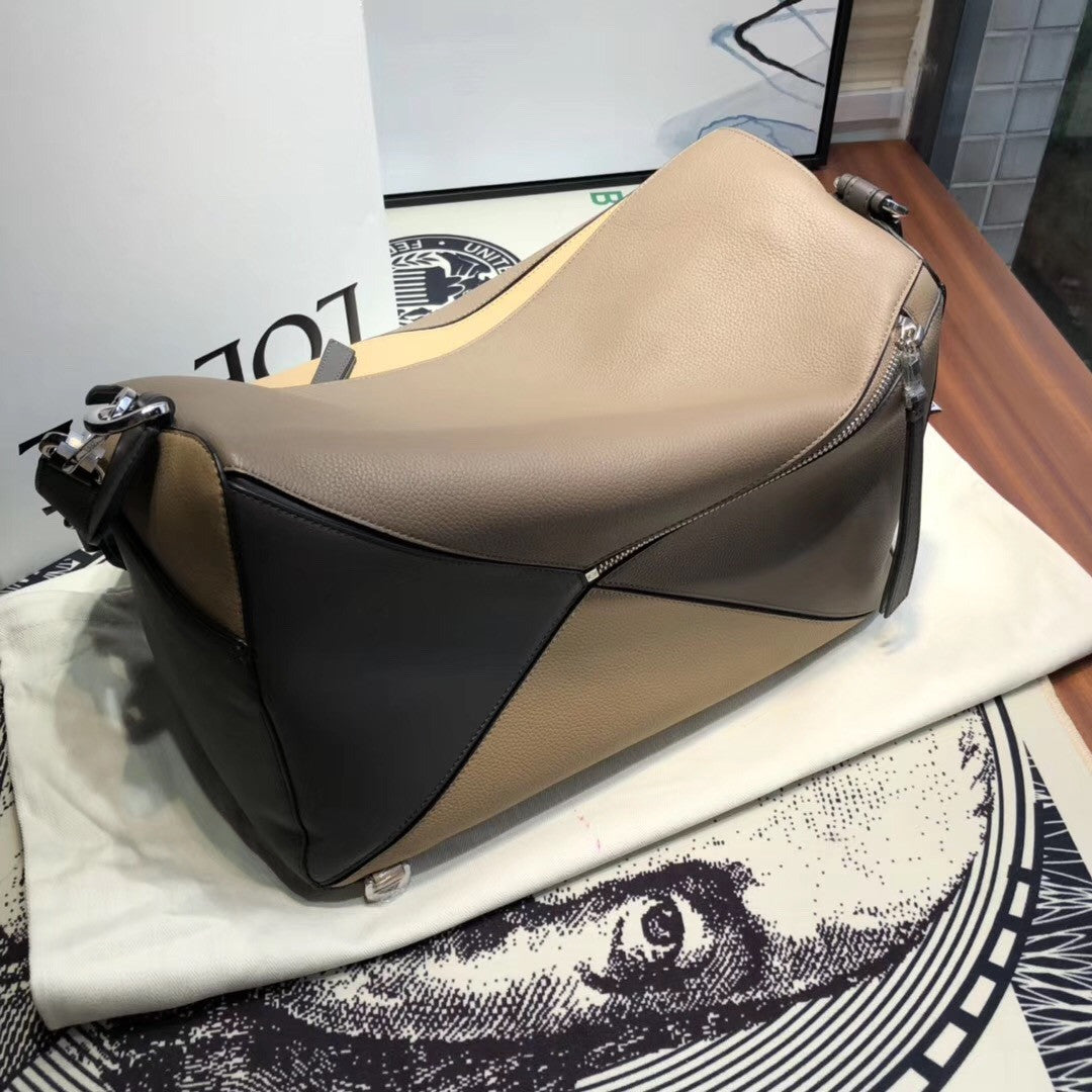 Loewe Puzzle Large Bag Brown/beige/Black for Men
