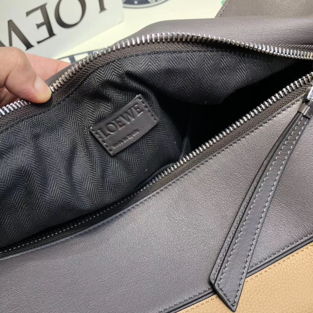 Loewe Puzzle Large Bag Brown/beige/Black for Men