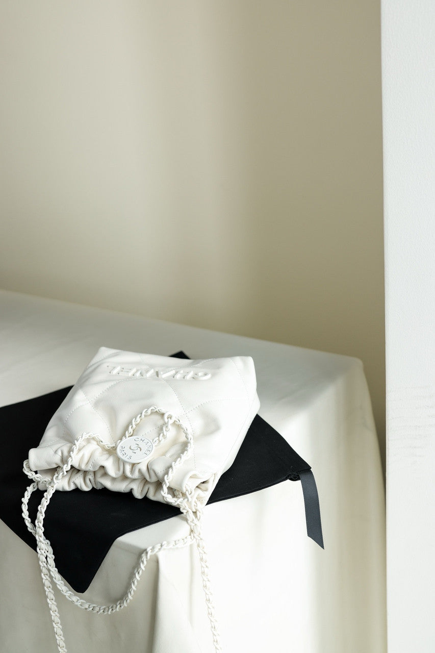 CHANEL 22 MINI HANDBAG SS2024 WHITE