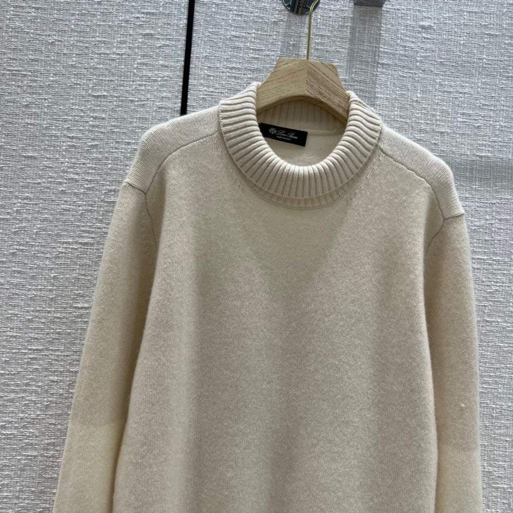 Loro Piana Grassmoor Dress  Baby Cashmere Natural Melange/nougat