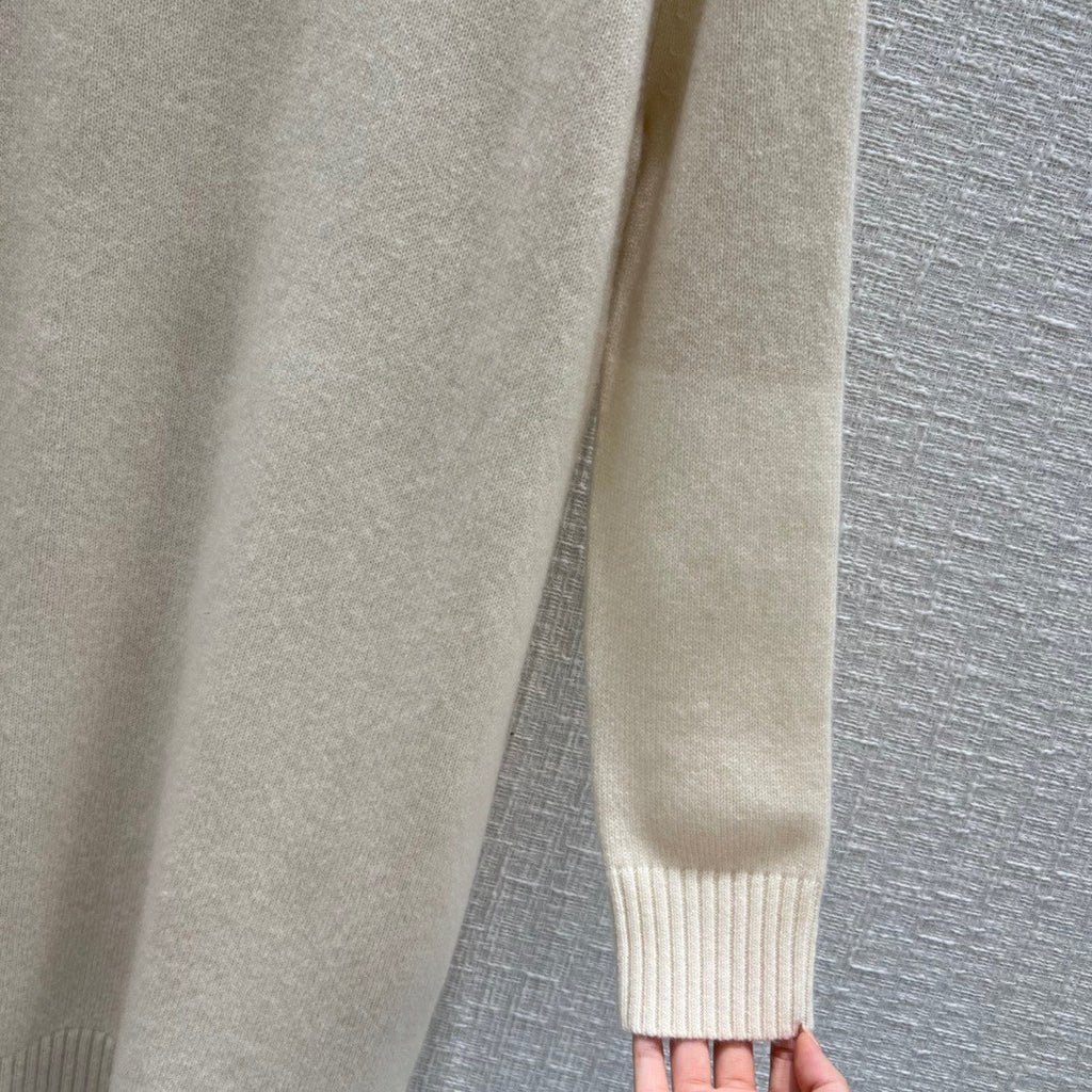 Loro Piana Grassmoor Dress  Baby Cashmere Natural Melange/nougat