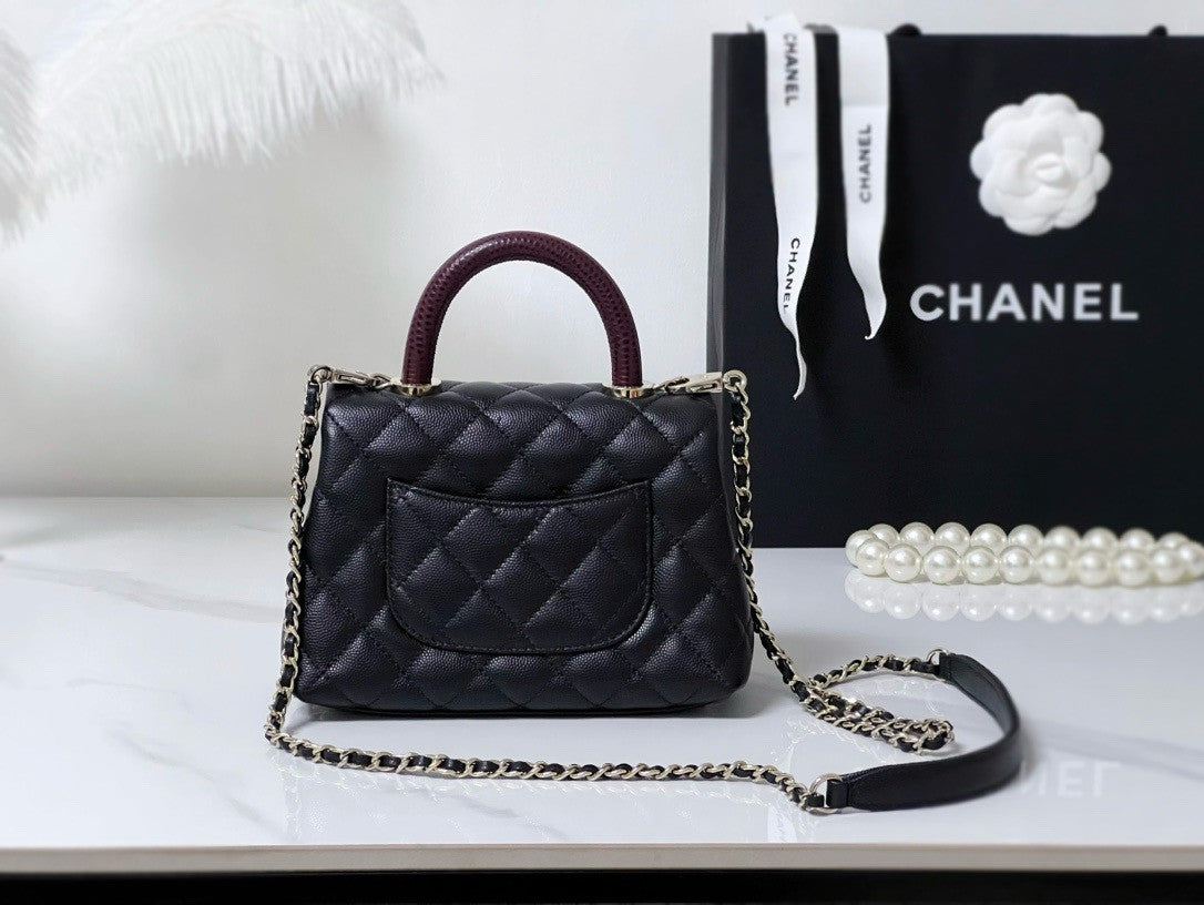 Chanel MINI FLAP BAG WITH TOP LIZARD HANDLE 2024