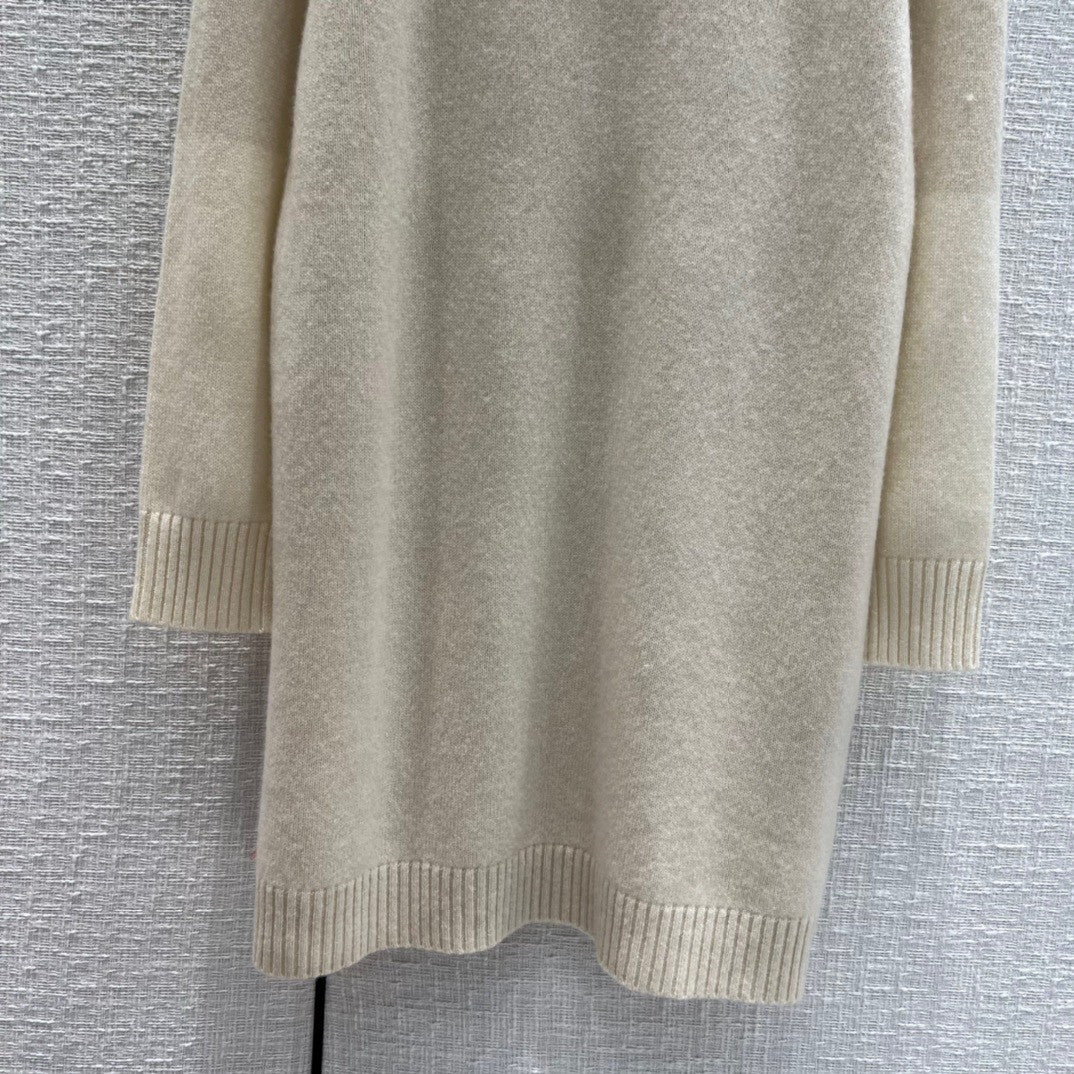 Loro Piana Grassmoor Dress  Baby Cashmere Natural Melange/nougat