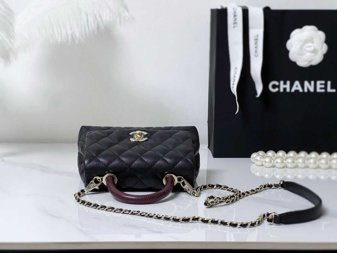 Chanel MINI FLAP BAG WITH TOP LIZARD HANDLE 2024