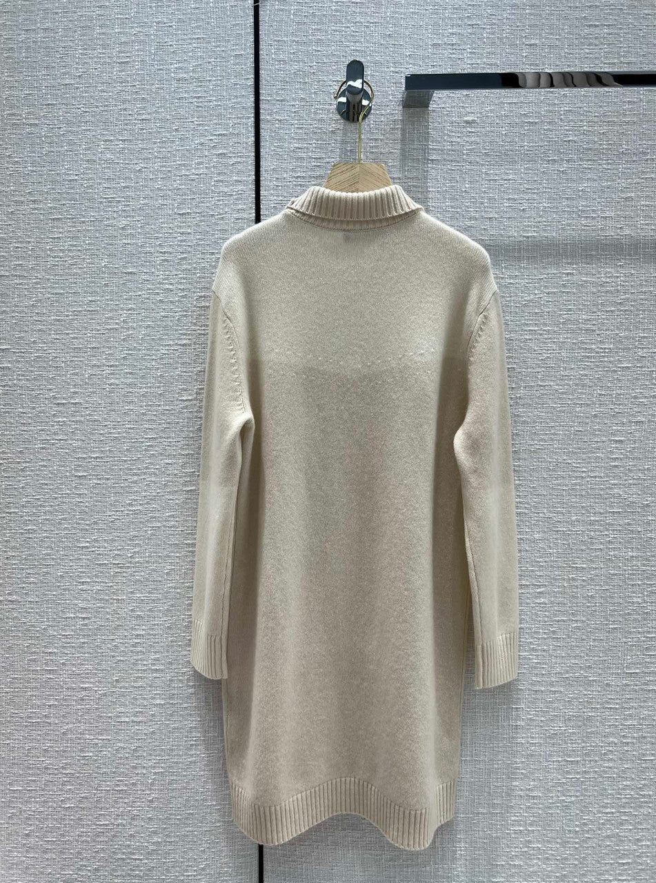 Loro Piana Grassmoor Dress  Baby Cashmere Natural Melange/nougat
