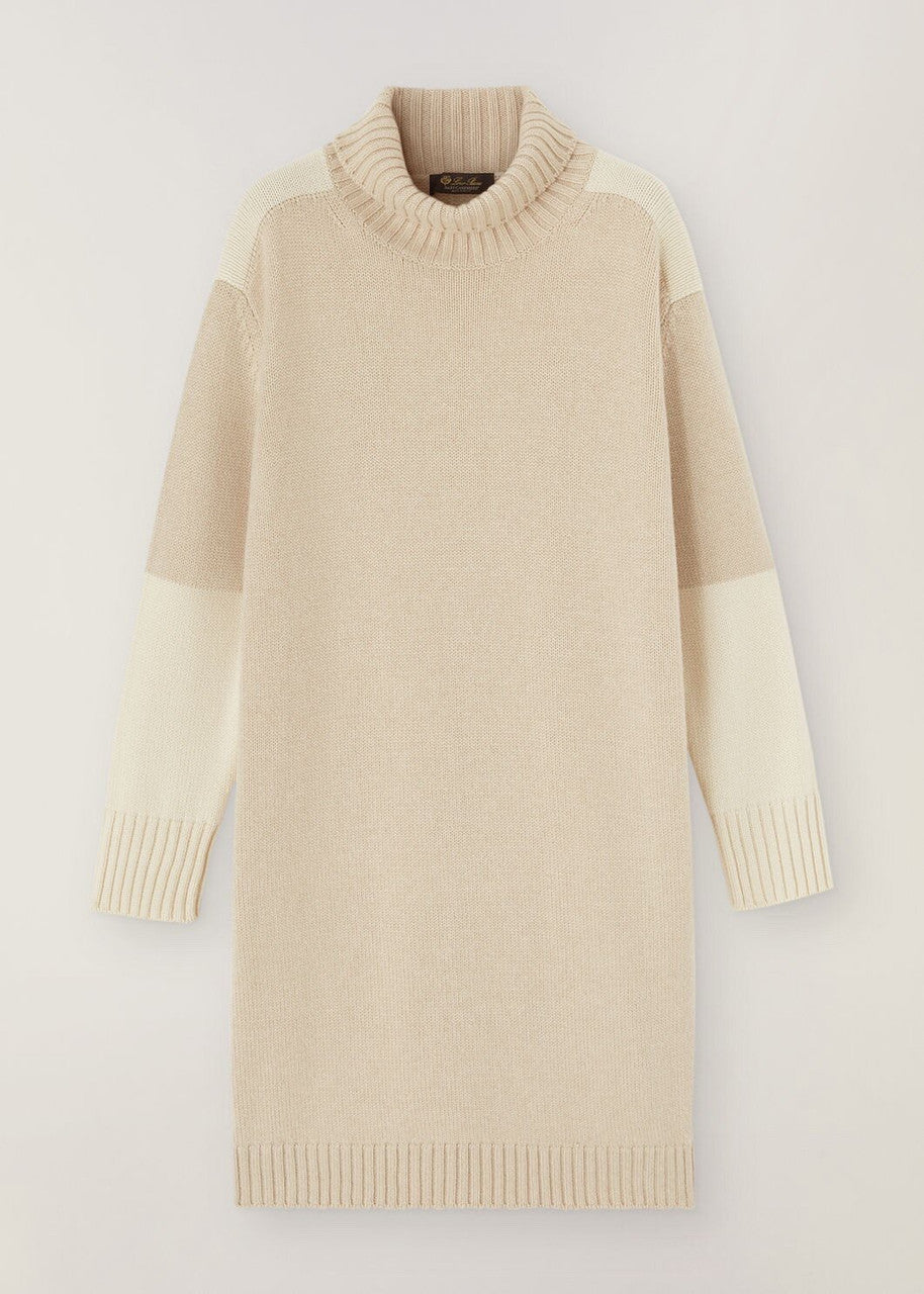 Loro Piana Grassmoor Dress  Baby Cashmere Natural Melange/nougat