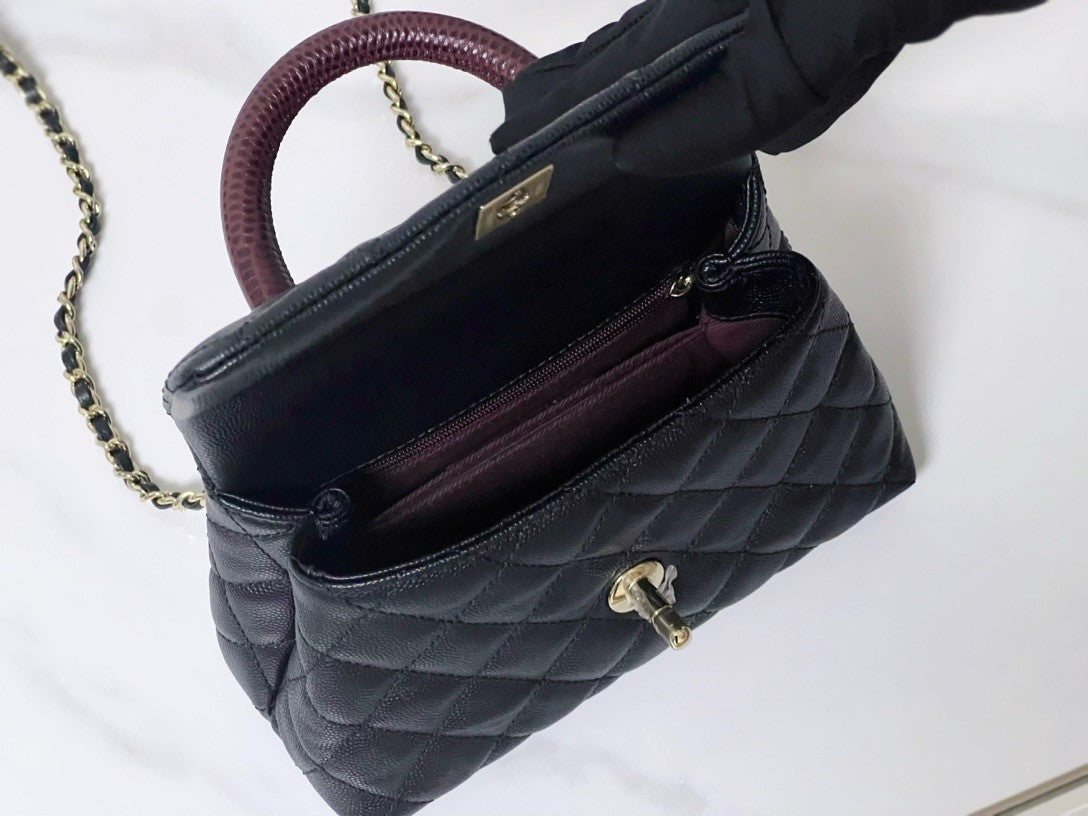 Chanel MINI FLAP BAG WITH TOP LIZARD HANDLE 2024