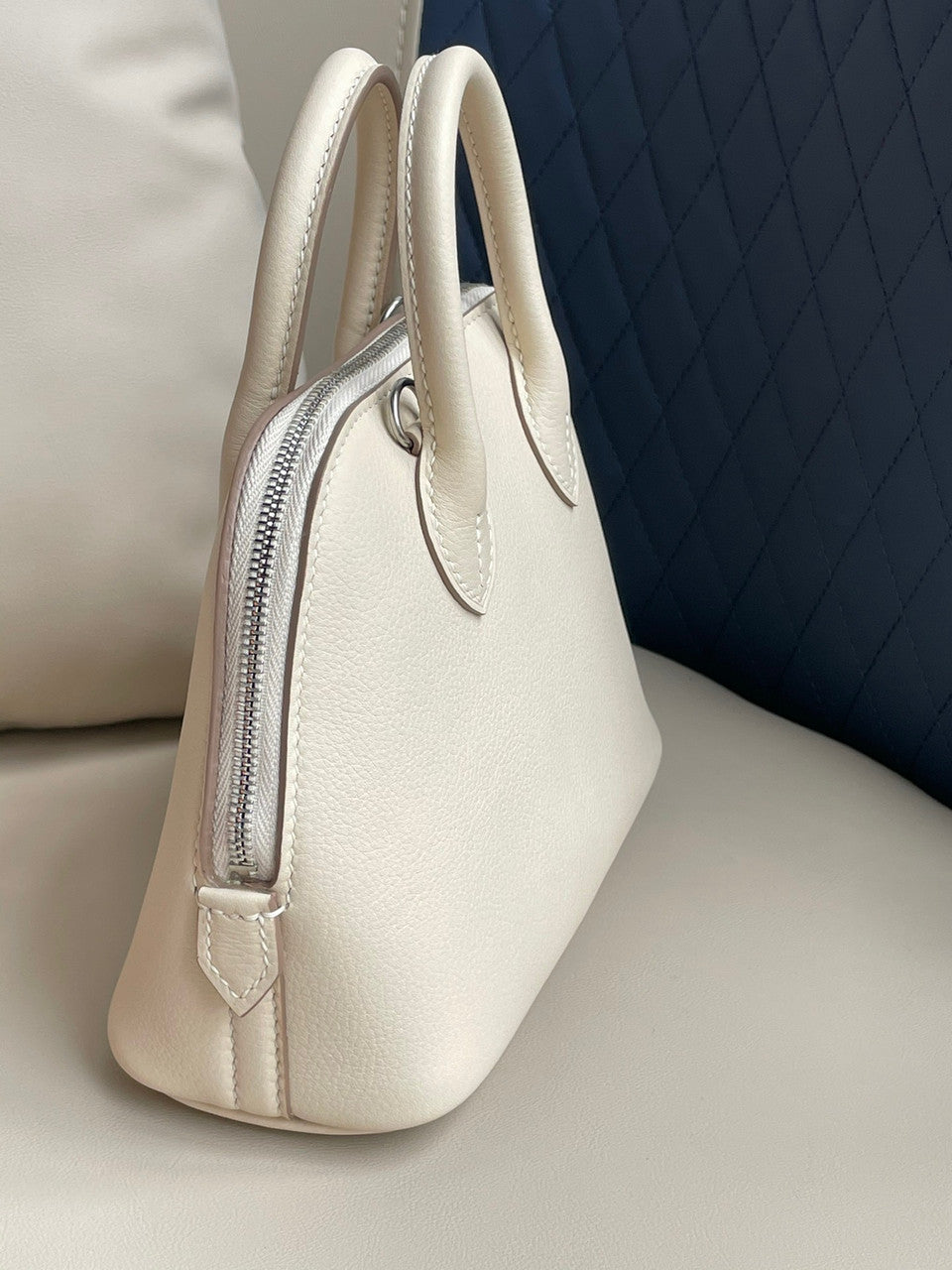 Hermes Bolide 1923 mini bag Craie