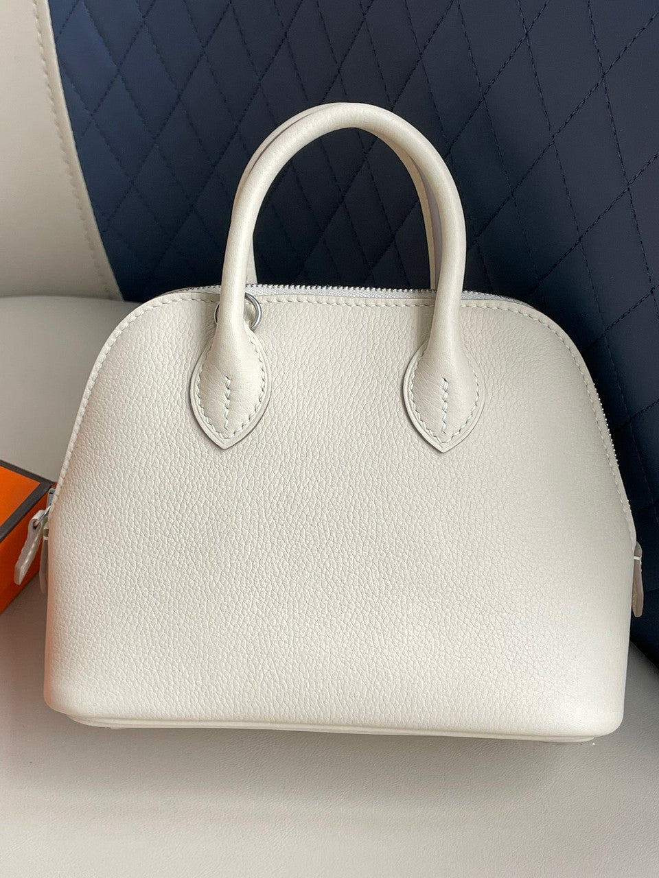 Hermes Bolide 1923 mini bag Craie