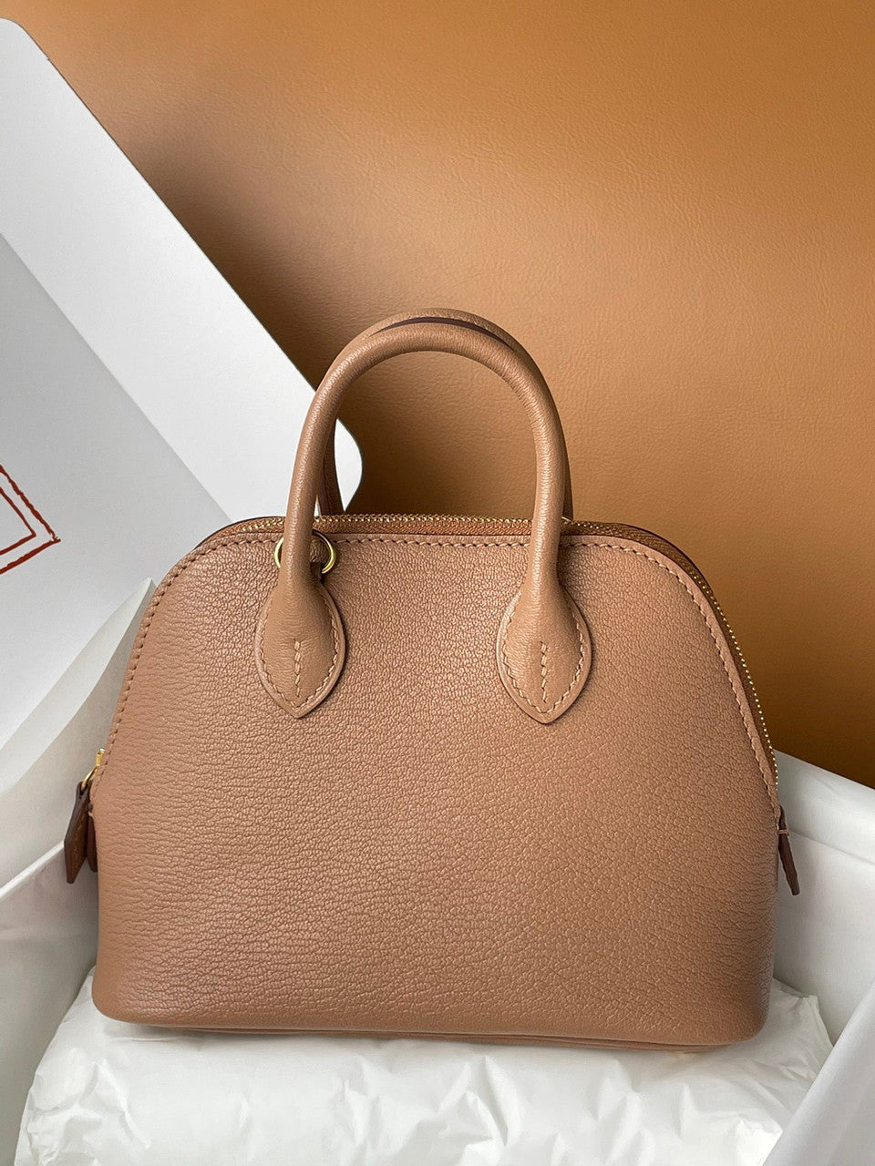 Hermes Bolide 1923 mini bag Quebracho