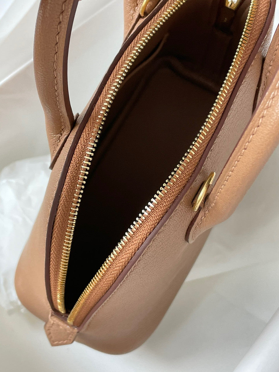 Hermes Bolide 1923 mini bag Quebracho