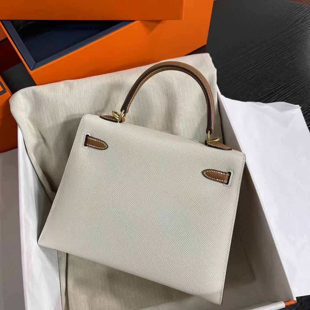 Hermes Special Order Craie/Gold Kelly 25 cm Epsom Gold Hardware
