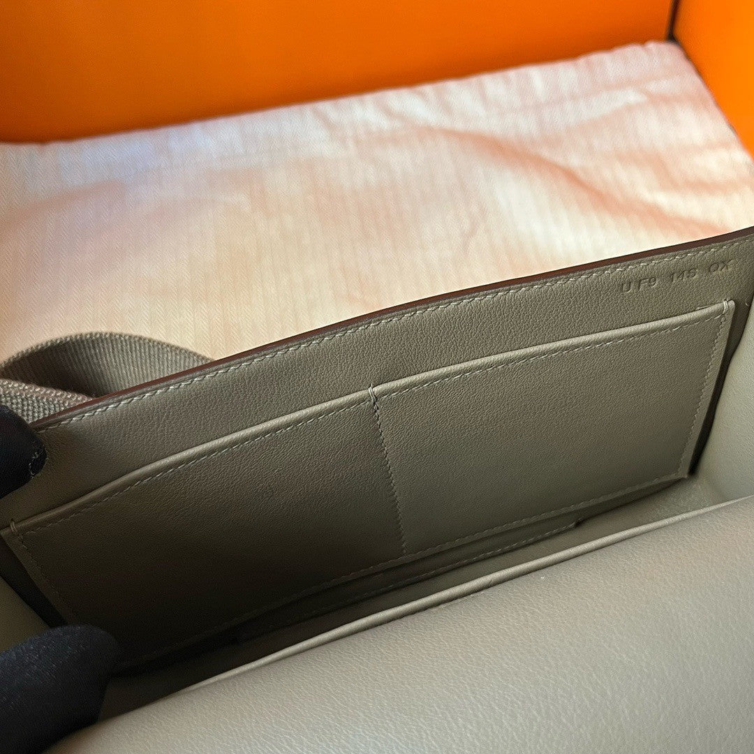 Hermès Geta Etoupe Chevre Gold Hardware