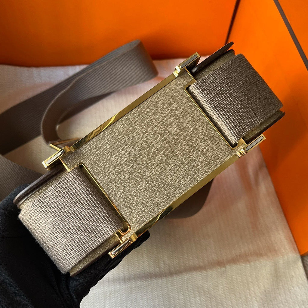 Hermès Geta Etoupe Chevre Gold Hardware