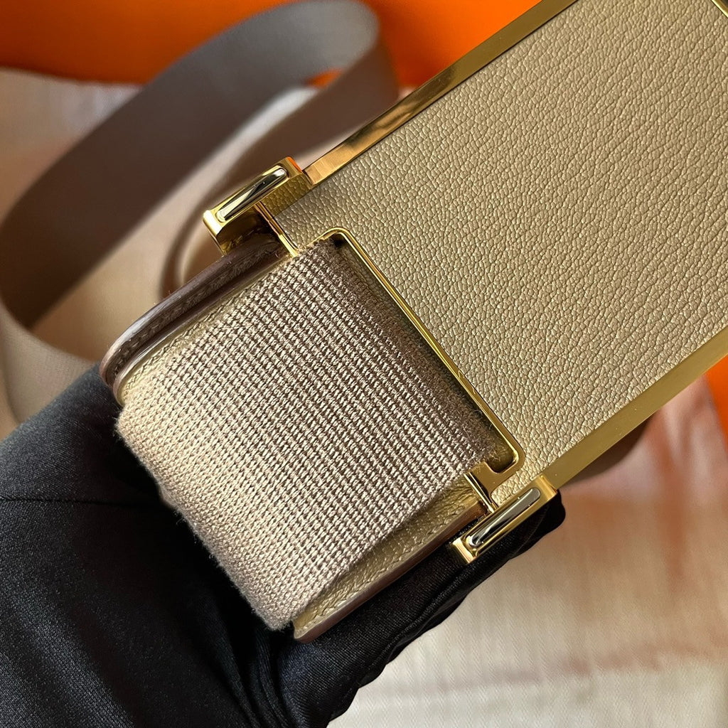 Hermès Geta Etoupe Chevre Gold Hardware
