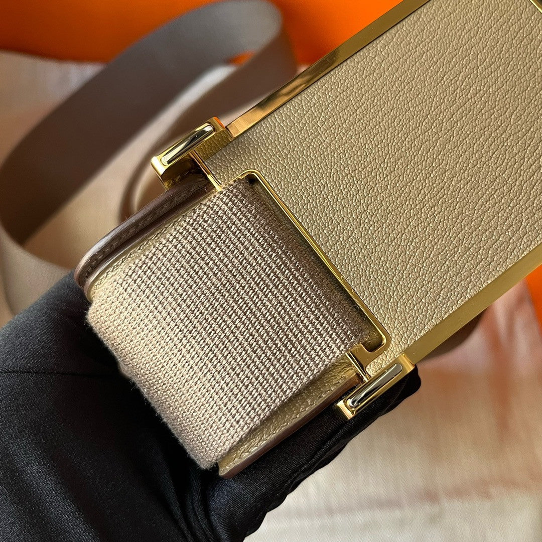 Hermès Geta Etoupe Chevre Gold Hardware
