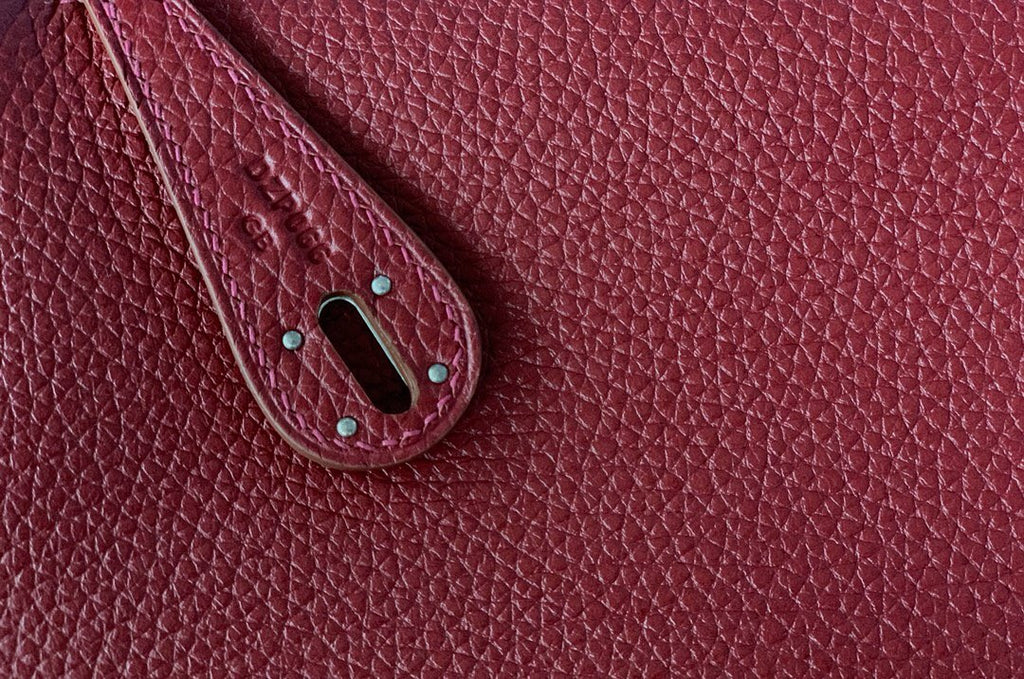 Hermes Mini Lindy 20cm Bag 4E Red Togo Leather Palladium Hardware