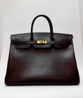 Hermès Birkin 40 in Dark Chocolate Box Calf Leather with Gold Hardware
