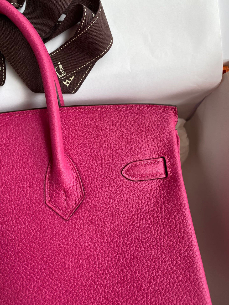 Hermes i6 Rose Extreme Birkin 25 cm Togo Gold Hardware