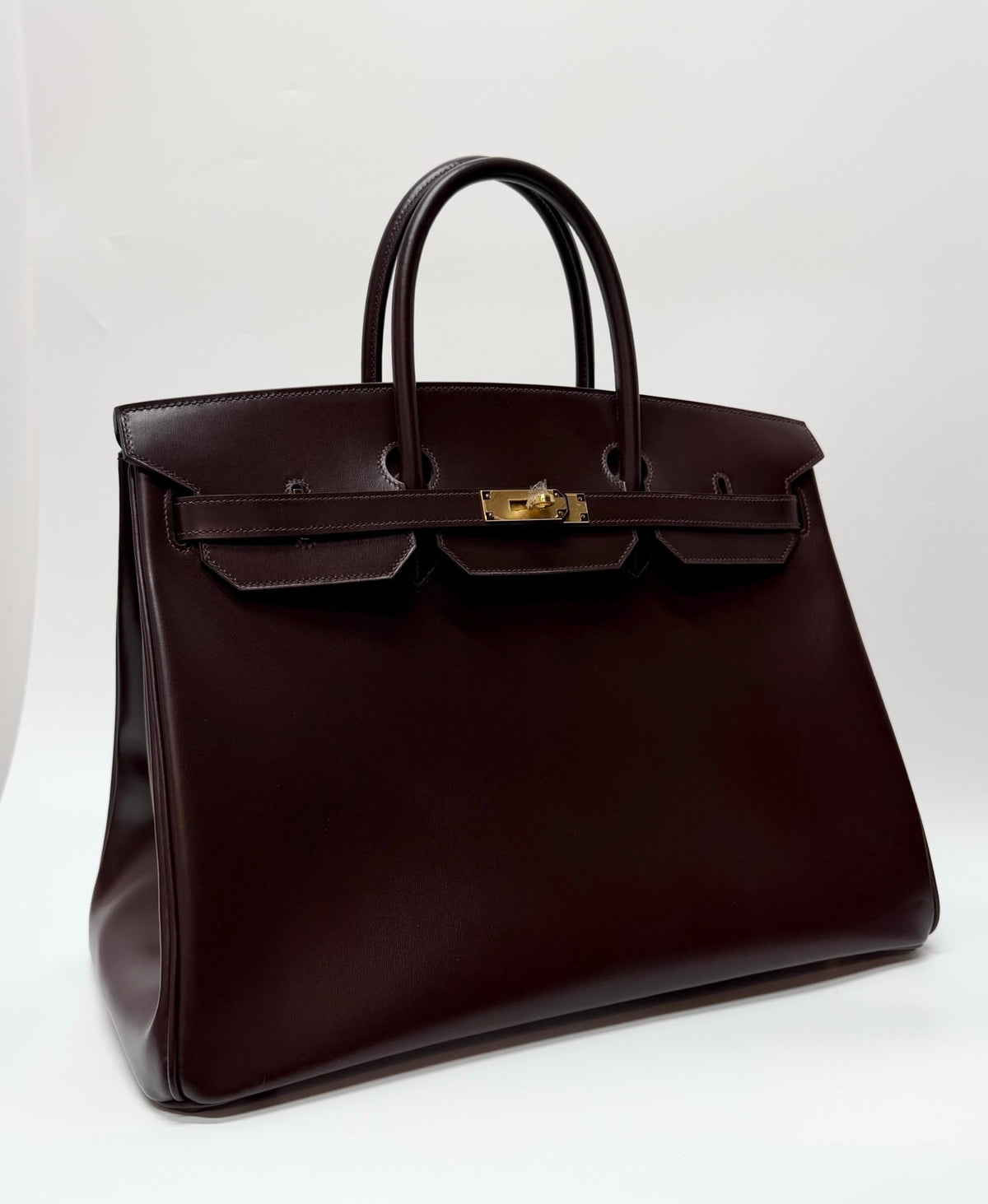 Hermès Birkin 40 in Dark Chocolate Box Calf Leather with Gold Hardware