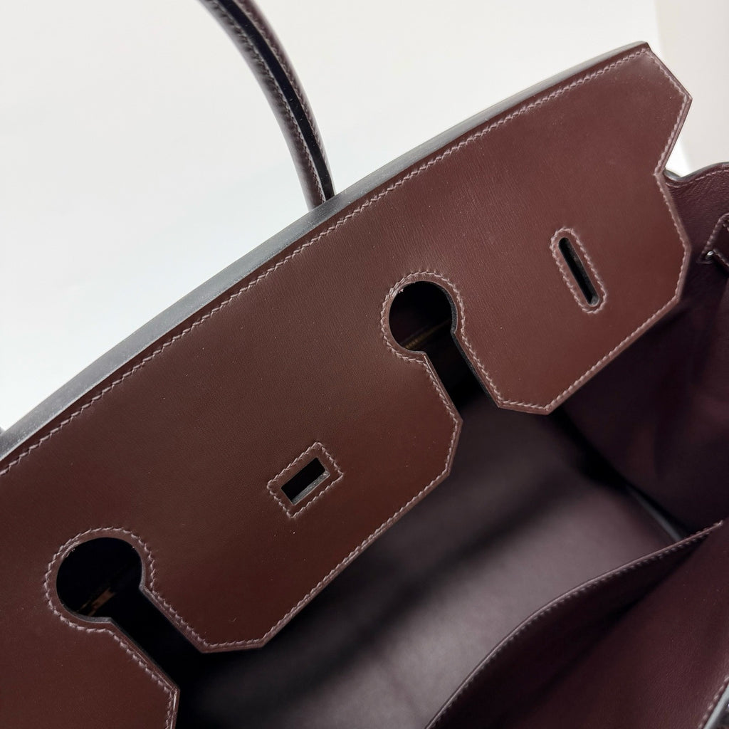 Hermès Birkin 40 in Dark Chocolate Box Calf Leather with Gold Hardware