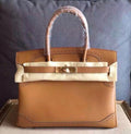Hermes Limited Edition Noisette Ghillie Birkin 30cm Togo Gold Hardware