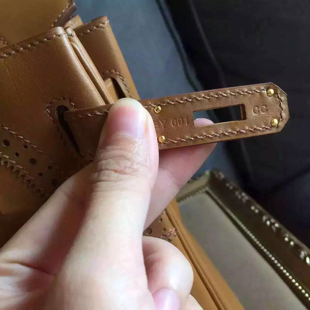 Hermes Limited Edition Noisette Ghillie Birkin 30cm Togo Gold Hardware