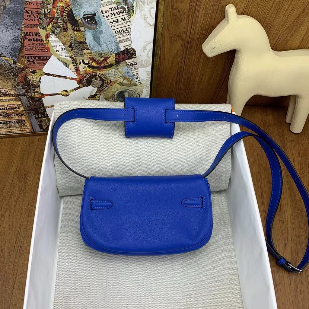 Hermès Kelly Moove Blue Electric Swift Palladium Hardware