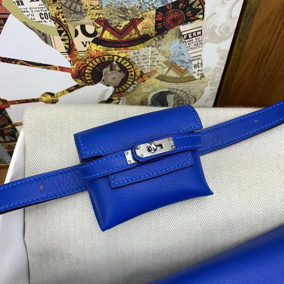 Hermès Kelly Moove Blue Electric Swift Palladium Hardware