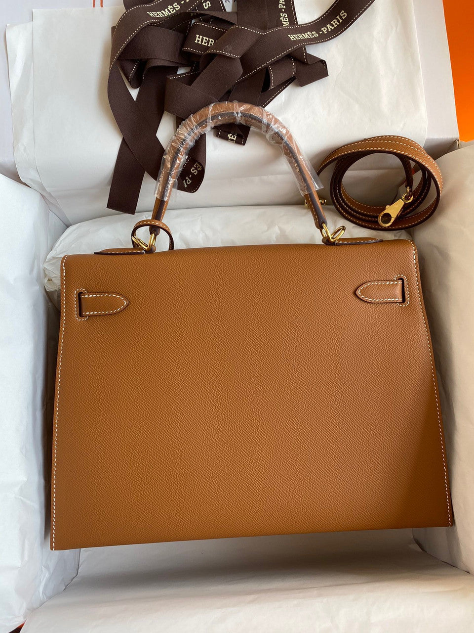 Hermès Gold Kelly 32 Sellier Gold Hardware