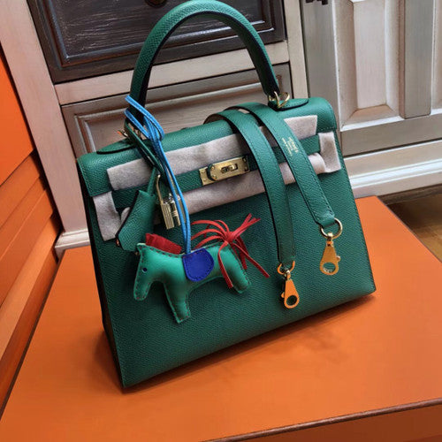 Hermes U4 Vert vertigao  Kelly 25 cm Epsom Gold Hardware