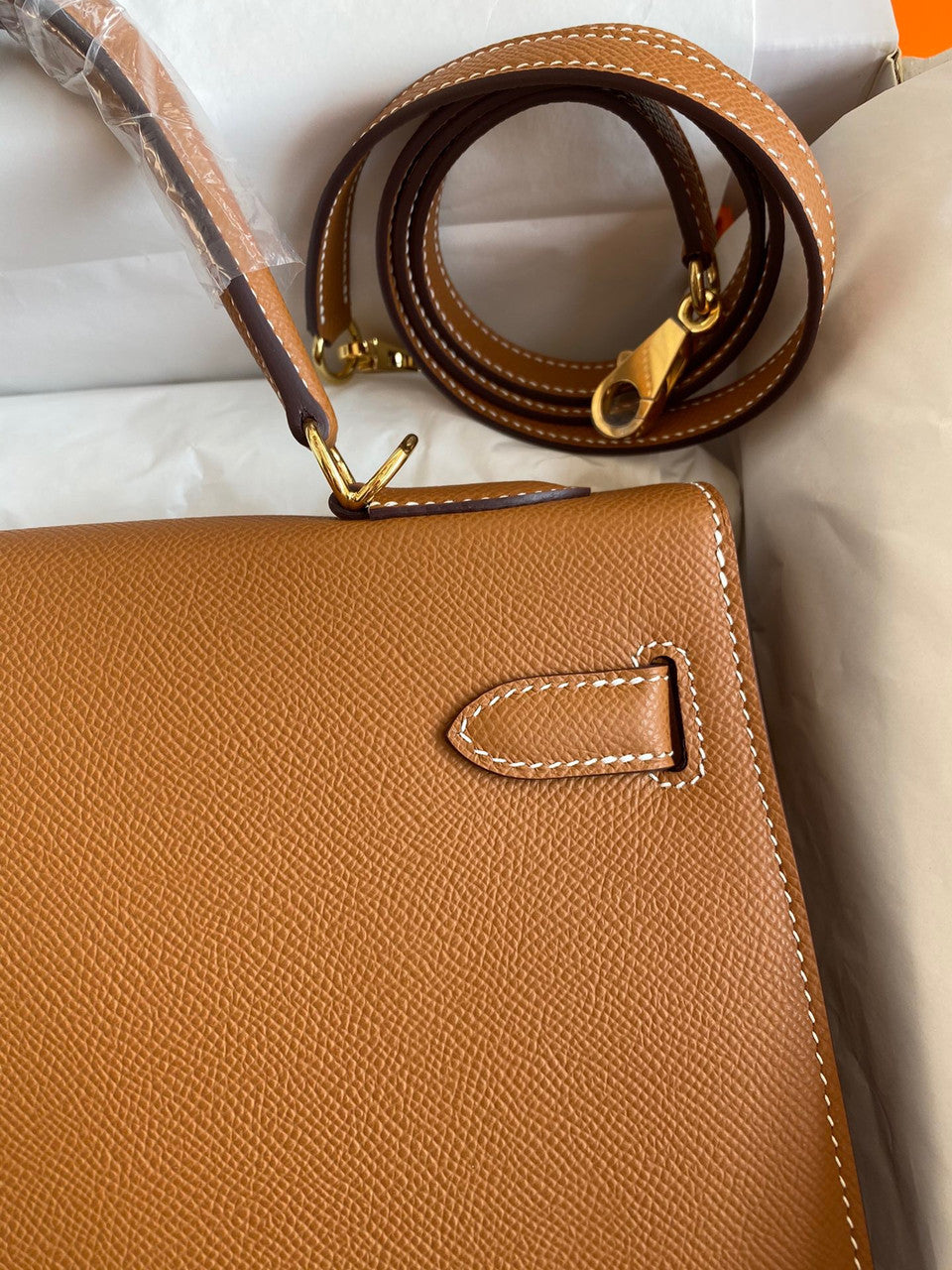 Hermès Gold Kelly 32 Sellier Gold Hardware