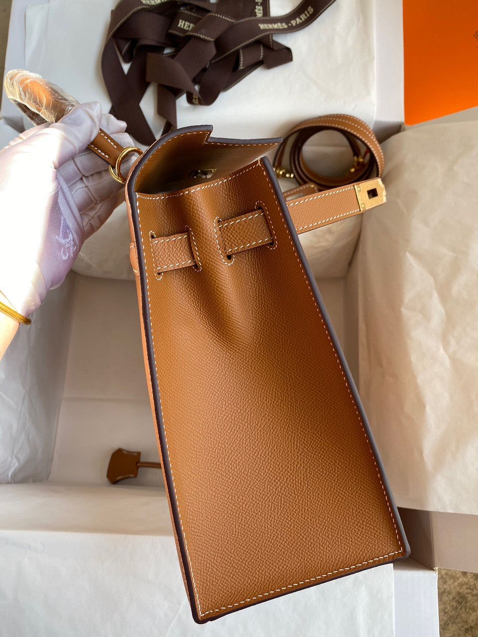 Hermès Gold Kelly 32 Sellier Gold Hardware