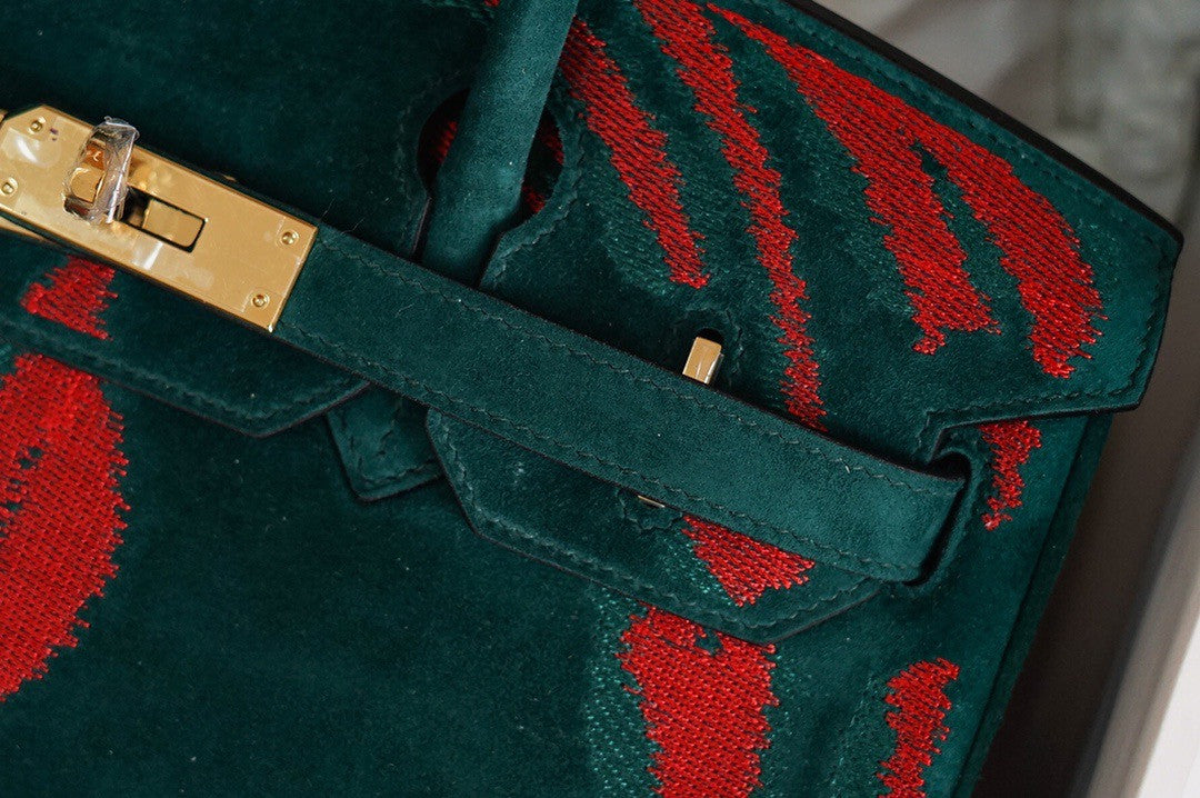 Hermès Birkin 35 Smiley Tote Bag Green
