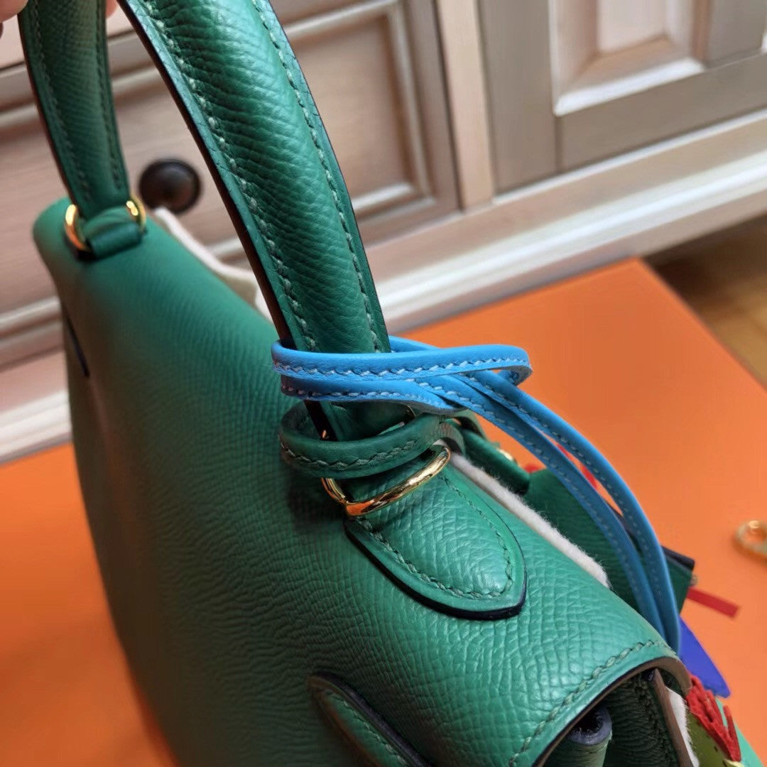 Hermes U4 Vert vertigao  Kelly 25 cm Epsom Gold Hardware