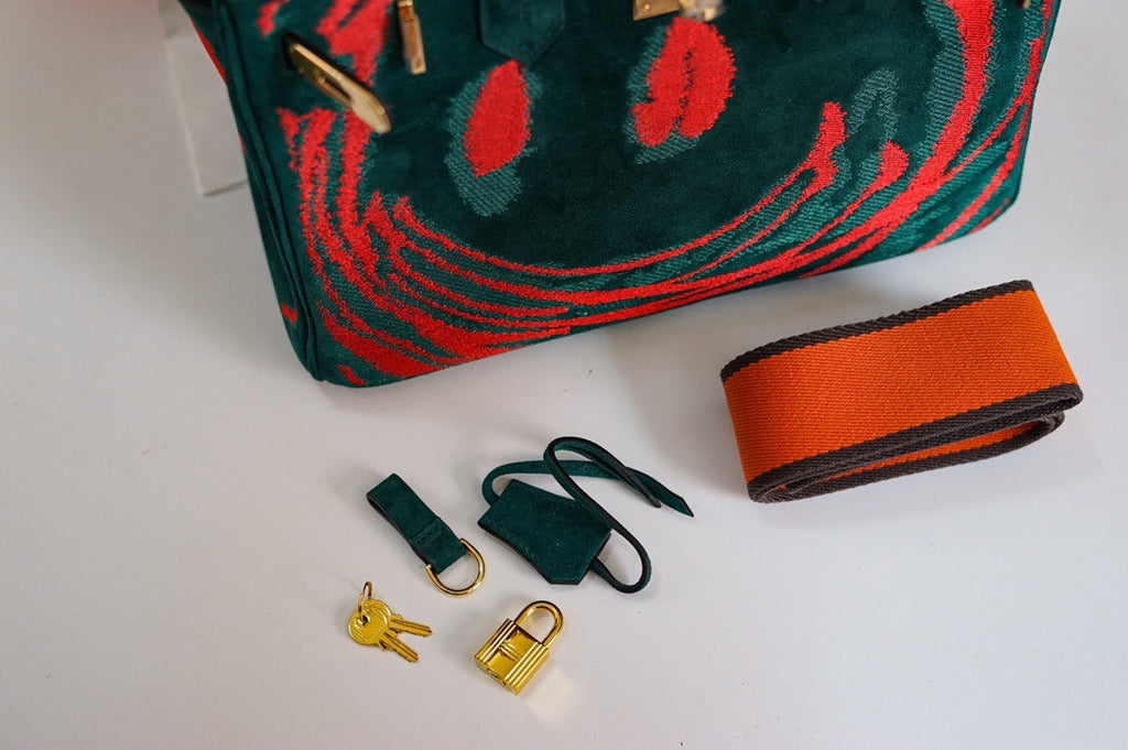 Hermès Birkin 35 Smiley Tote Bag Green