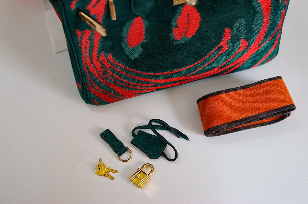 Hermès Birkin 35 Smiley Tote Bag Green