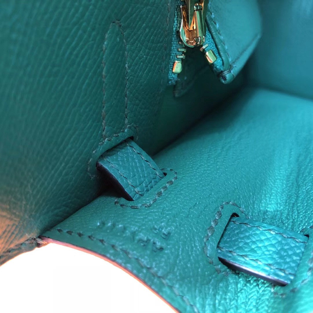 Hermes U4 Vert vertigao  Kelly 25 cm Epsom Gold Hardware