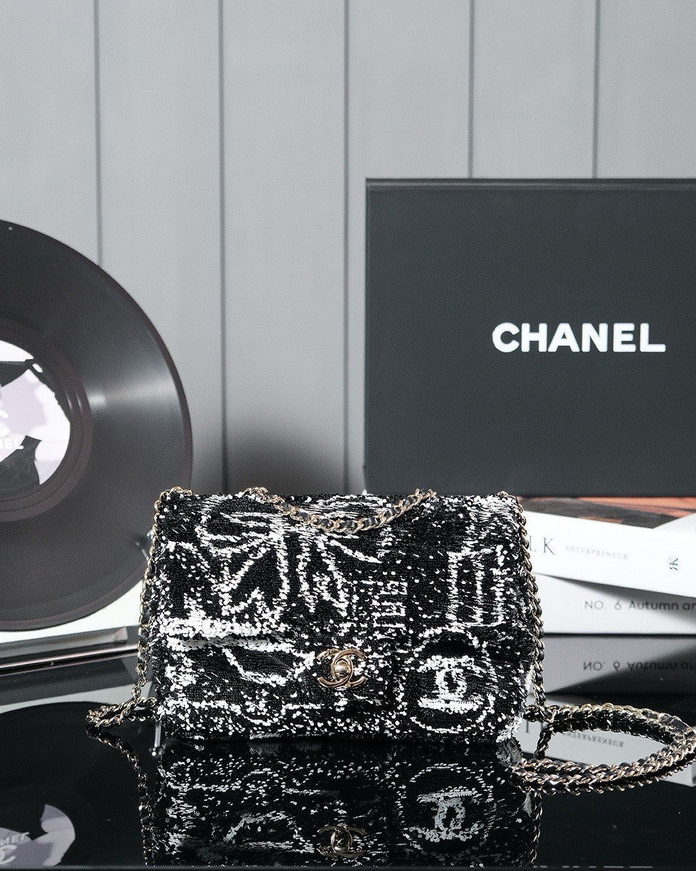 CHANEL FALL-WINTER 2024/25 PRE-COLLECTION SEQUINS FLAP BAG