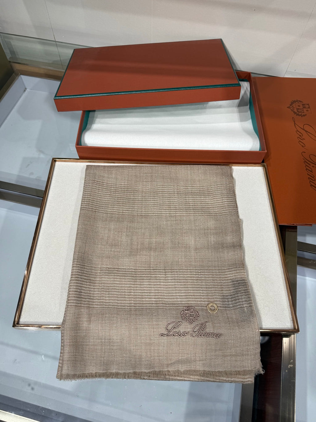 Loro Piana 100% Cashmere Striped Scarf – Three Colours Luxinvest Ltd