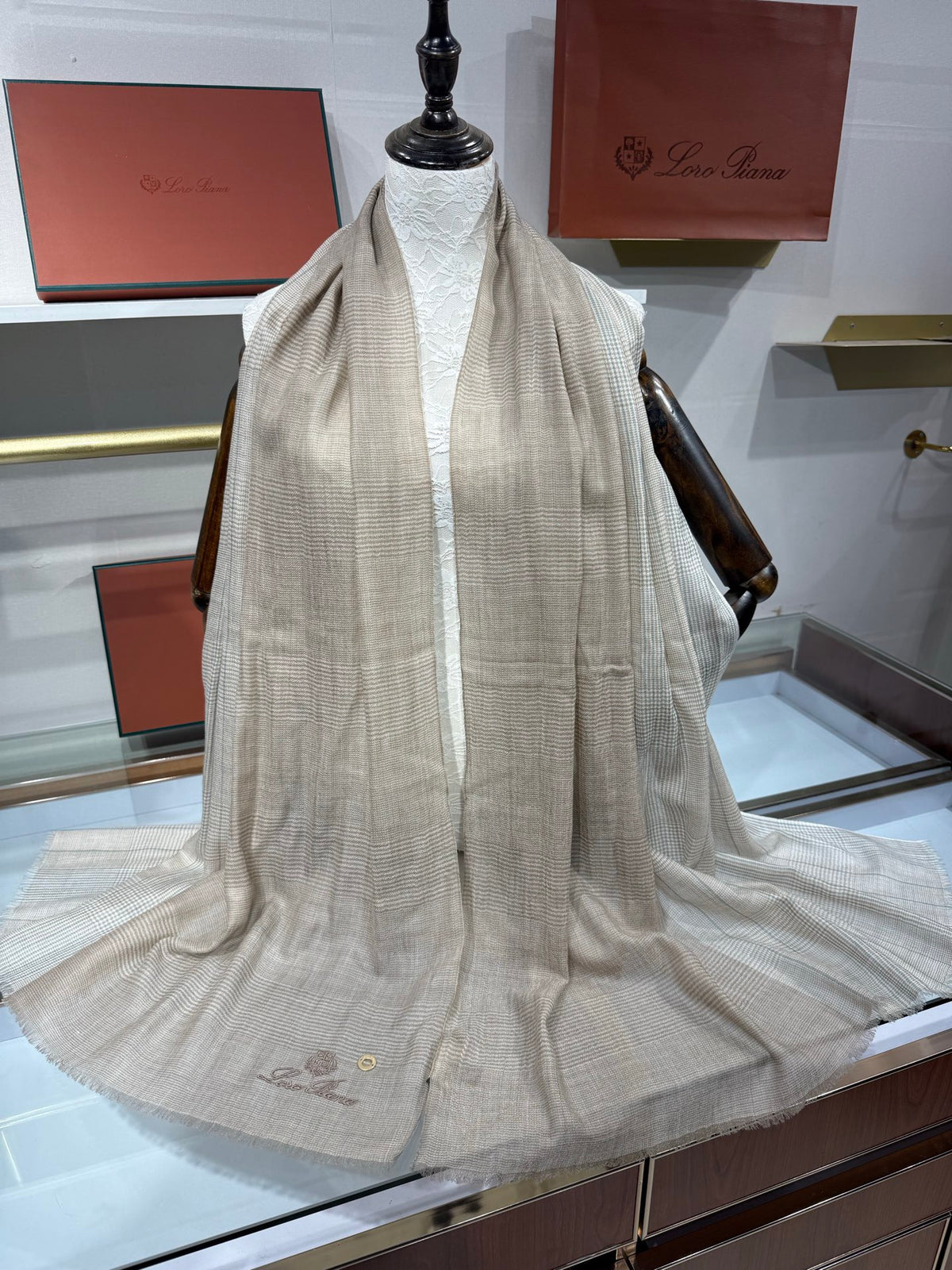 Loro Piana 100% Cashmere Striped Scarf – Three Colours Luxinvest Ltd