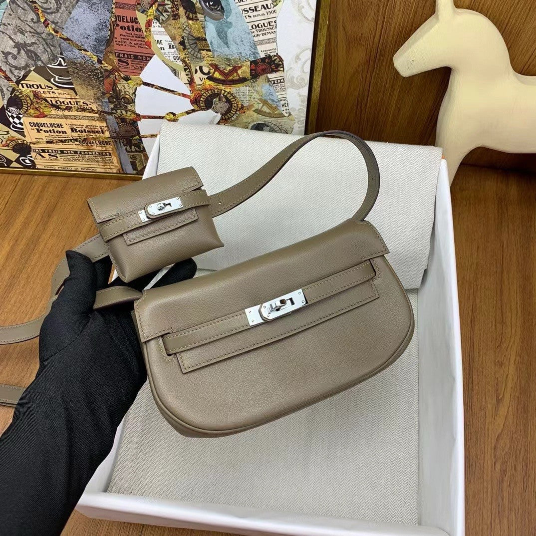 Hermès Kelly Moove Etoupe Swift Palladium Hardware